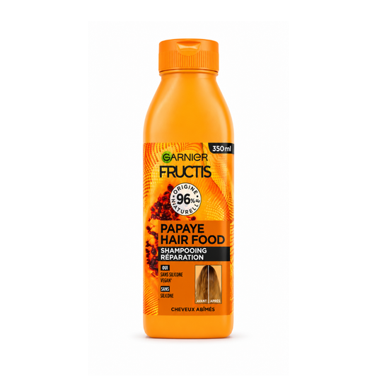 شامبو البابايا لاصلاح الشعر غارنييه - 350مل | Garnier fructis hair food papaya shampoo