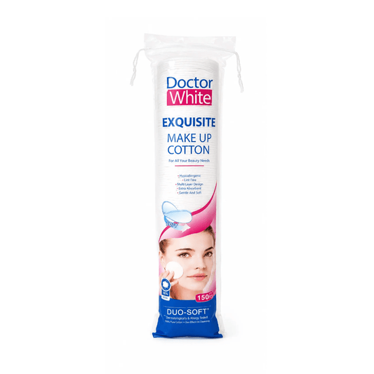 بادات قطنية دكتور وايت عدد 150 | Doctor White makeup cotton pads - Barbie.phar