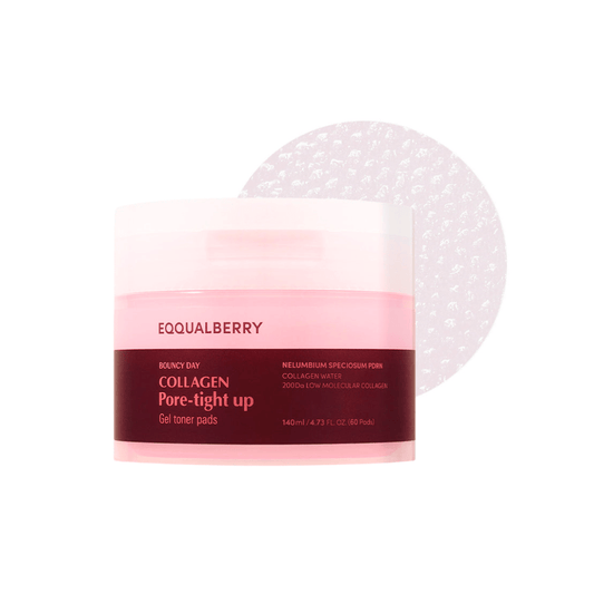 بادات تصغير المسام ايكول بيري - 140مل | EqqualBerry collagen pore tight up gel toner pads - Barbie.phar
