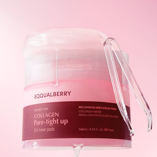 بادات تصغير المسام ايكول بيري - 140مل | EqqualBerry collagen pore tight up gel toner pads - Barbie.phar
