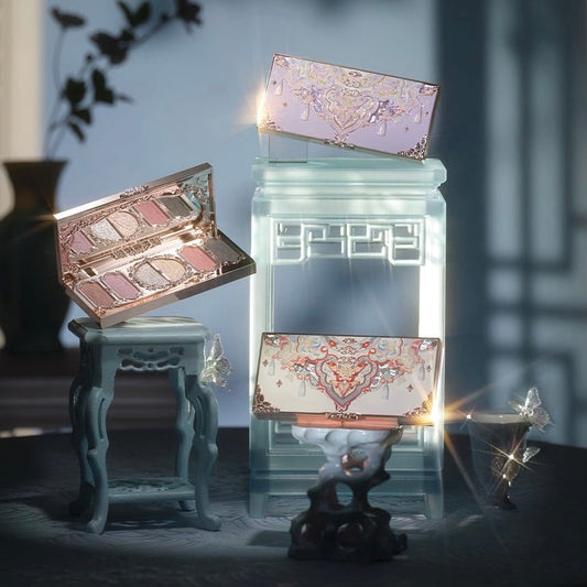 باليت بترفلاي فلاور نوز | Flower knows Butterfly Cloud Collar Embossed 6 Color Makeup Palette - Barbie.phar