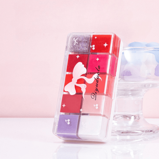 باليت ليب جيلي للشفاه كيودولا | Qiyuduola Lip Jelly Freedom Ten Color Palatte - Barbie.phar