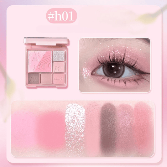 باليت ظلال عيون هولدلايف | HOLDLIVE Pink Mist Dream Blush Eyeshadow Palette - Barbie.phar