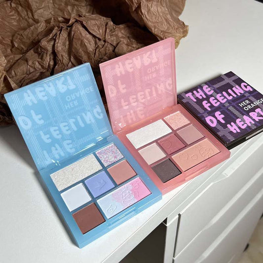 باليت ظلال عيون صغير هيرو راينج | HERORANGE 7 Color Eyeshadow Plate - Barbie.phar