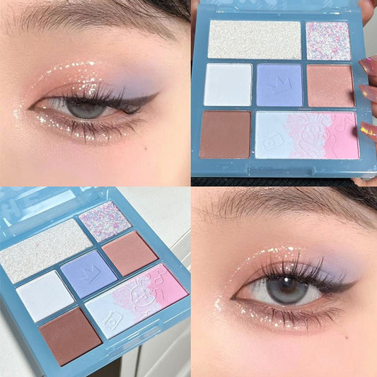 باليت ظلال عيون صغير هيرو راينج | HERORANGE 7 Color Eyeshadow Plate - Barbie.phar