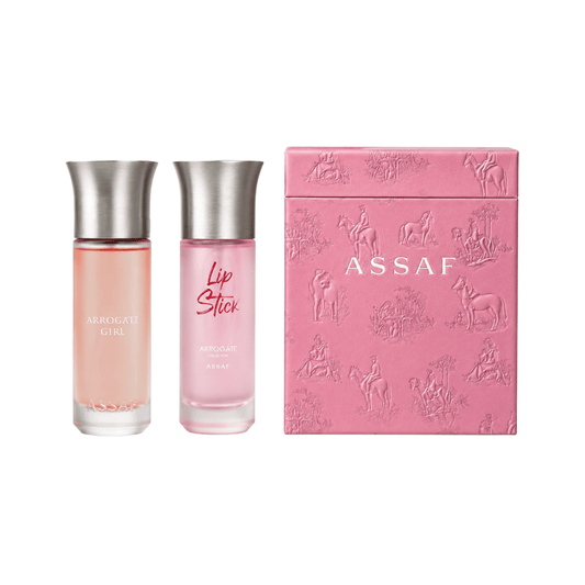 بكج عطر ليب ستيك + عطر اروكيت كيرل عساف | Assaf lipstick and arrogate girl perfume - Barbie.phar