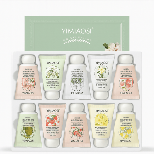 بكج 10 كريمات يد صغيرة يامياوسي | YIMIAOSI Moisturizing Hand Cream Set (10 Pieces) - Barbie.phar
