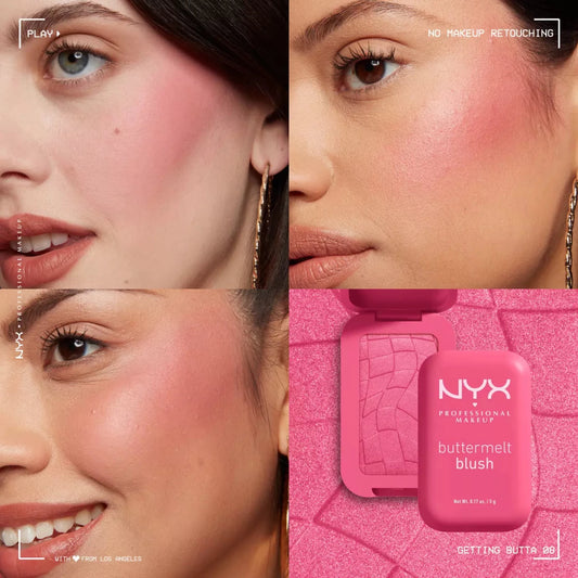 بلشر بتر ميلت درجة (08) ان واي اكس - 5غرام | NYX buttermelt blush (08) getting butta - Barbie.phar