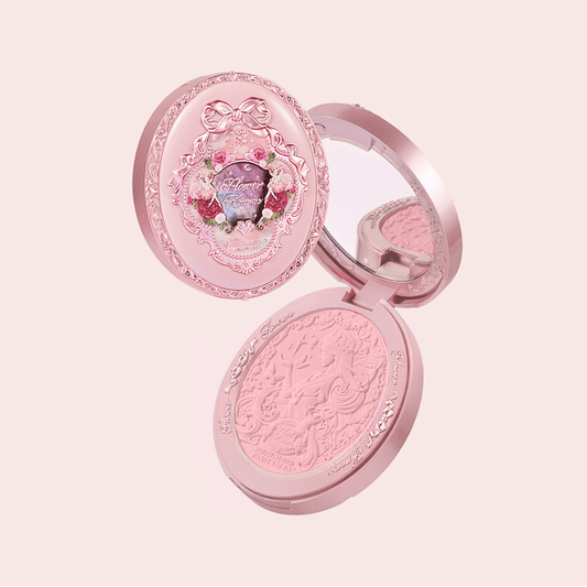 بلشر ميدسمر فلاور نوز | Flower Knows Midsummer Fairytales Collection Velvet Embossed Blush - Barbie.phar