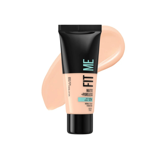 فاونديشن فت مي مايبلين درجة 102 | Maybelline fit me matte + poreless normal to oily foundation 102 - Barbie.phar