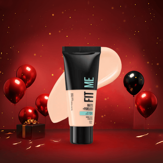 فاونديشن فت مي مايبلين درجة 102 | Maybelline fit me matte + poreless normal to oily foundation 102 - Barbie.phar