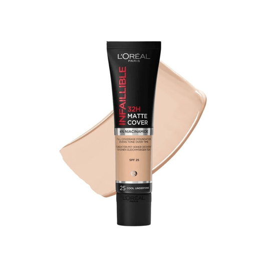 فاونديشن لوريال فول كفرج درجة 25 | L'Oreal infallible 32h matte cover full coverage foundation 25 - Barbie.phar