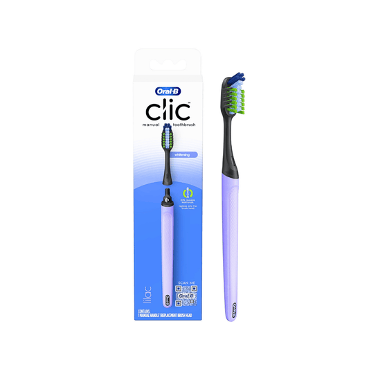 فرشاة اسنان يدوية اورال بي | Oral - B clic manual reausable toothbrush - Barbie.phar