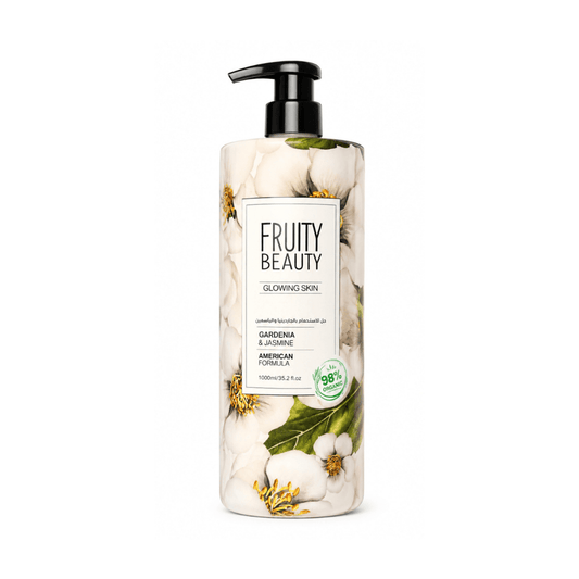 غسول جسم فروتي بالكاردينيا - 1000مل | Fruity Beauty gardenia & jasmine shower gel - Barbie.phar