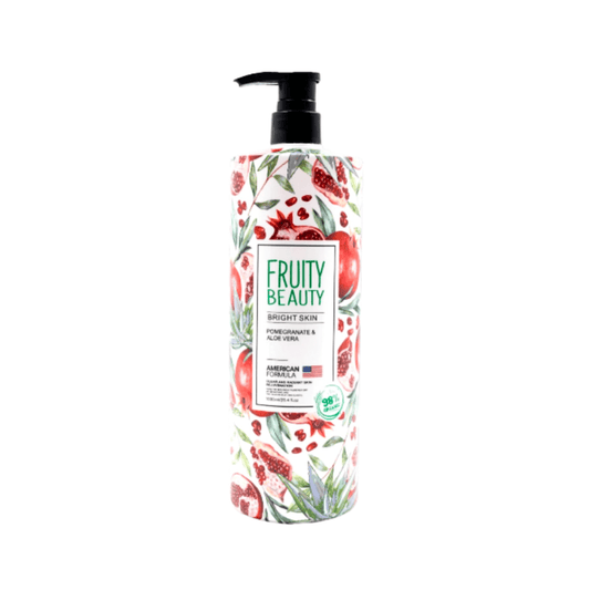 غسول جسم فروتي بالرمان - 1000مل | Fruity Beauty bright skin pomegranate & aloe vera shower gel - Barbie.phar