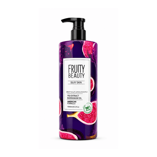 غسول جسم فروتي بالتين - 1000مل | Fruity Beauty fig extract & geranium oil shower gel - Barbie.phar