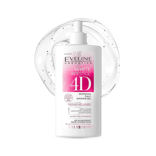 غسول جل لتفتيح المناطق الحساسة ايفلين - 250مل | Eveline White Prestige 4d Whitening Daily Intimate Gel - Barbie.phar