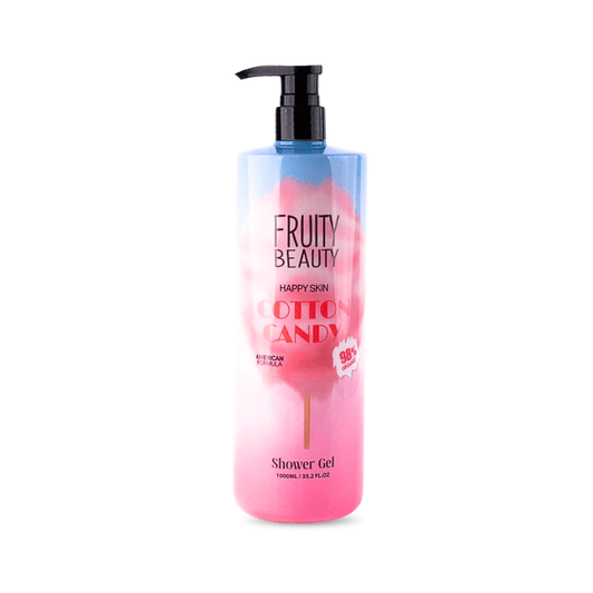غسول جسم فروتي كوتن كاندي - 1000مل | Fruity Beauty happy skin cotton candy shower gel - Barbie.phar