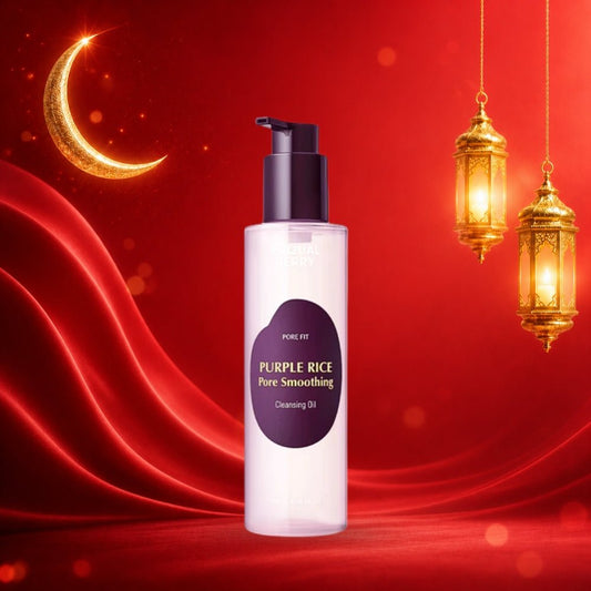 غسول زيتي الارز البنفسجي ايكول بيري - 200مل | EqqualBerry purple rice pore smoothing cleansing oil - Barbie.phar
