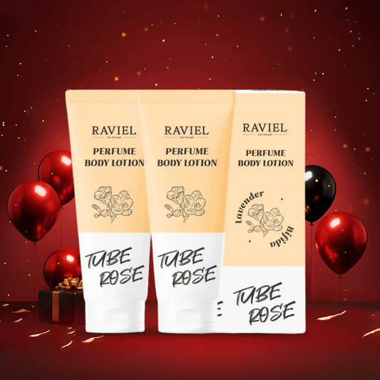 قطعتين لوشن معطر للجسم رافيل | Raviel Perfume Body Lotion Tube Rose - Barbie.phar