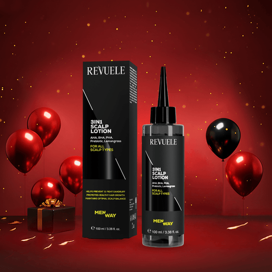 لوشن معالج فروة الرأس للرجال ريفولي - 100مل | Revuele 3 in 1 Men Scalp Lotion AHA BHA PHA - Barbie.phar