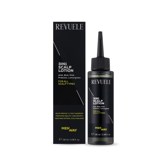 لوشن معالج فروة الرأس للرجال ريفولي - 100مل | Revuele 3 in 1 Men Scalp Lotion AHA BHA PHA - Barbie.phar
