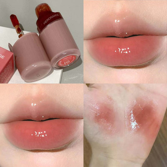 ليب كلوس كريستال هيرو رينج | HERORANGE Lip Glaze Mirror Crystal Dew - Barbie.phar