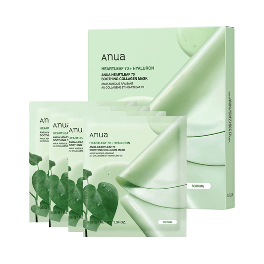 ماسك الهارتليف و الكولاجين انوا - 38غرام | Anua heartleaf 70 + hyaluron soothing collagen mask - Barbie.phar