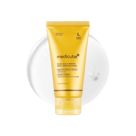 ماسك ليلي كوجيك اسيد ميدكيوب - 75مل | Medicube kojic acid turmeric night wrapping mask - Barbie.phar