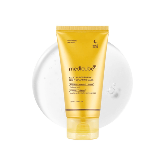 ماسك ليلي كوجيك اسيد ميدكيوب - 75مل | Medicube kojic acid turmeric night wrapping mask - Barbie.phar
