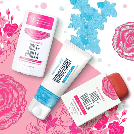 مجموعة العناية الثلاثية روز وفانيلا | Schmidt's blissful discovery trio selection - Barbie.phar