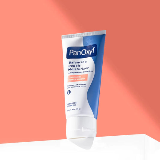 مرطب بانوكسيل الليلي - 85غرام | Panoxyl balancing repair moisturizer overnight Hydration 4% Niacinamide - Barbie.phar