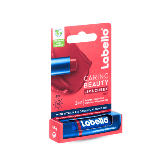 مرطب للشفاه والخدود لابيلو | Labello Caring Beauty Lip & Cheek Spf30 Balm - Barbie.phar