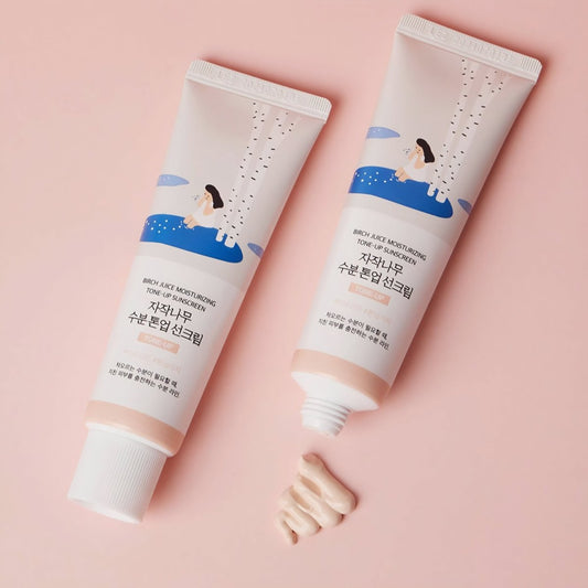 واقي شمس مع لون راوند لاب - 50مل | Round Lab birch juice moisturizing tone up sunscreen spf50+ PA++++ - Barbie.phar
