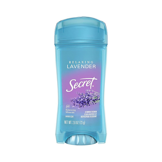 مزيل عرق ريلاكسنك لافندر سيكرت - 73غرام | Secret relaxing lavender 72hr Invisible Solid Deodorant