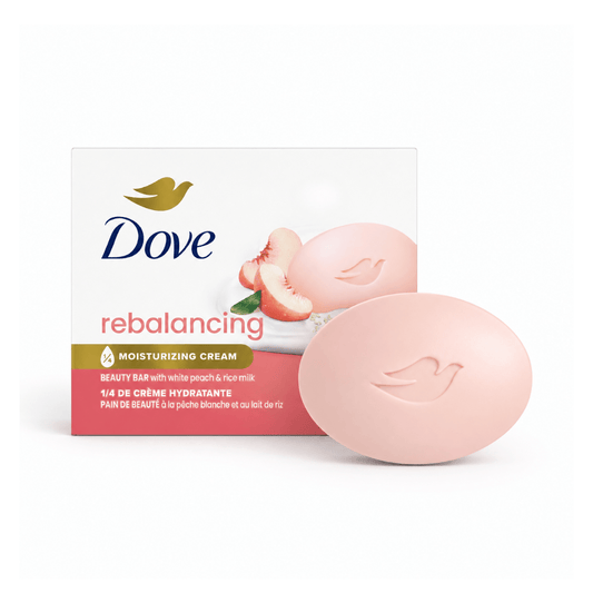 صابونة دوف بالخوخ و حليب الارز| Dove rebalancing beauty bar - Barbie.phar
