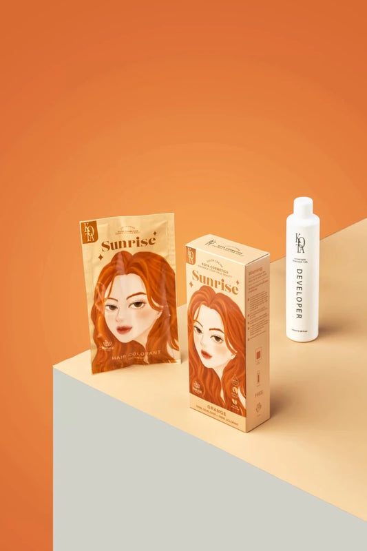 صبغة شعر لون نحاسي كوتا | Kota sunrise orange hair color - Barbie.phar