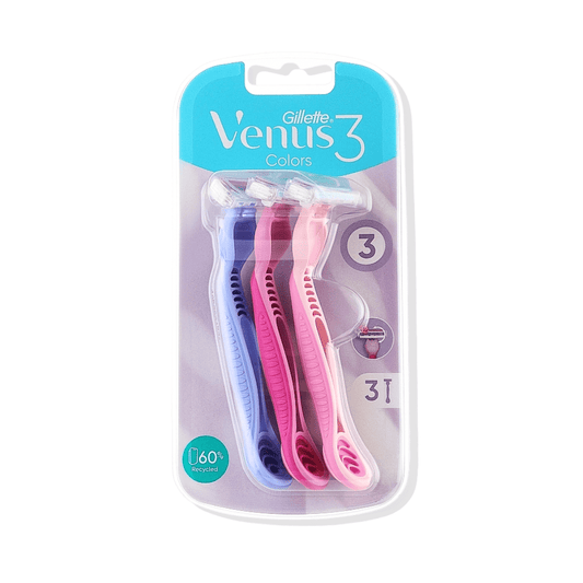 شفرات حلاقة فينوس عدد 3 | Gillette Venus 3 Colors With 3 Razors - Barbie.phar