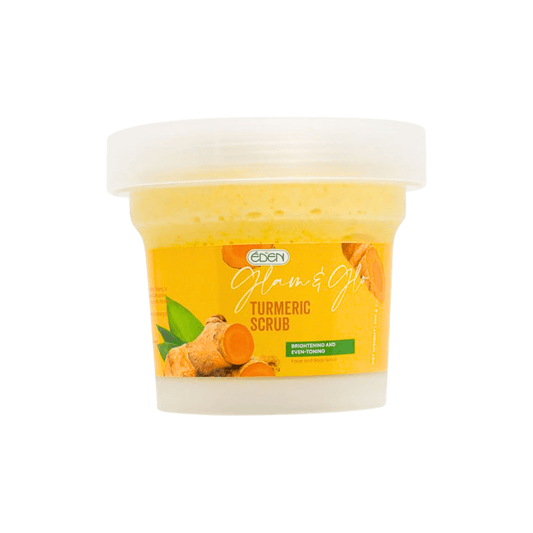 سكراب للجسم بالكركم ايدن - 200غرام | Eden glam & glow turmeric body scrub - Barbie.phar