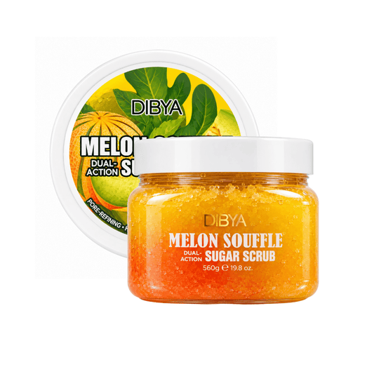 سكراب مقشر للجسم بطيخ ديبيا - 560غرام | DIBYA white melon souffle dual action sugar scrub - Barbie.phar