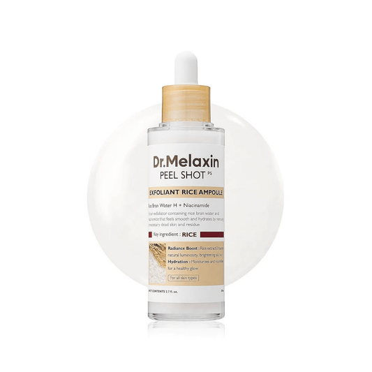 سيروم مقشر الارز الابيض دكتور ميلاكسين - 80مل | Dr.melaxin peel shot exfoliant rice ampoule - Barbie.phar