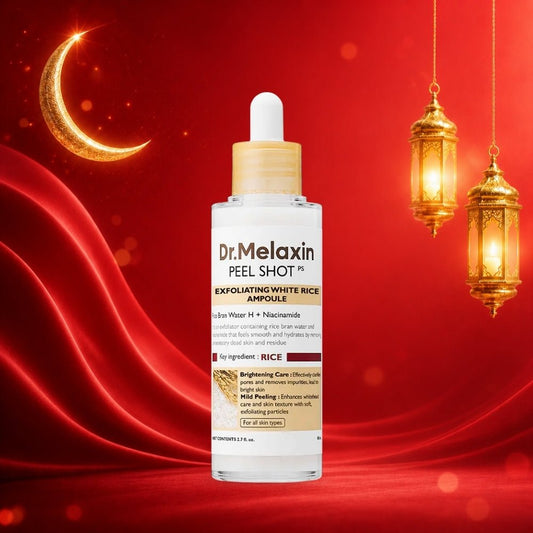 سيروم مقشر الارز الابيض دكتور ميلاكسين - 80مل | Dr.melaxin peel shot exfoliant rice ampoule - Barbie.phar