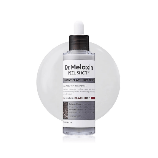 سيروم مقشر الارز الاسود دكتور ميلاكسين - 80مل | Dr.melaxin peel shot exfoliant black rice ampoule - Barbie.phar