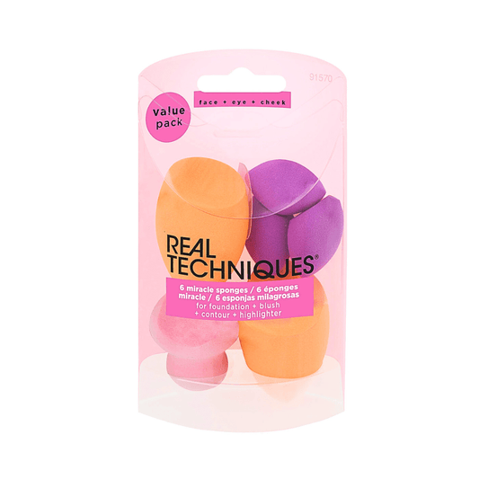 سيت ميركل بيوتي بلندر ريل تكنيك | Real Techniques 6 miracle sponges - Barbie.phar