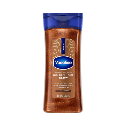 زيت بلمعة كولدين كلو للجسم فازلين - 200مل | Vaseline Golden Hour Glow Shimmering Body Oil - Barbie.phar