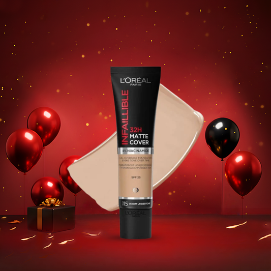 فاونديشن لوريال فول كفرج درجة 115 | L'Oreal infallible 32h matte cover full coverage foundation 115