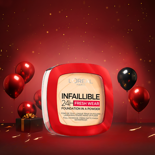 فاونديشن باودر لوريال درجة 120 | L'Oreal infallible 24h fresh wear foundation in a powder 120