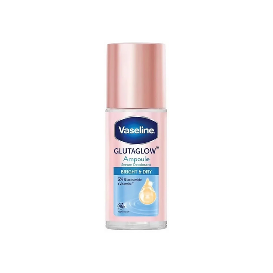رول مزيل عرق تفتيح و تجفيف فازلين - 45مل | Vaseline glutaglow ampoule serum deodorant bright & dry