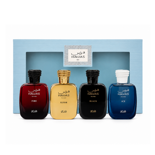 مجموعة عطور رصاصي للرجال هوس - 30مل | Hawas rasasi perfume set