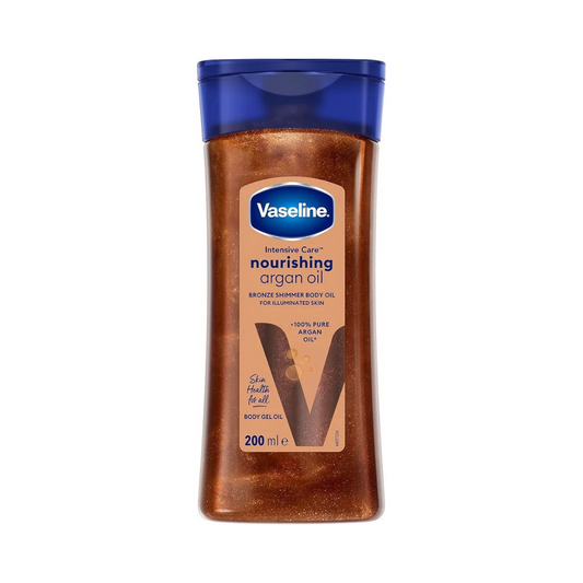 زيت جل و برونزر للجسم فازلين - 200مل | Vaseline Intensive Care Nourishing Argan + Bronze Shimmer Body Oil